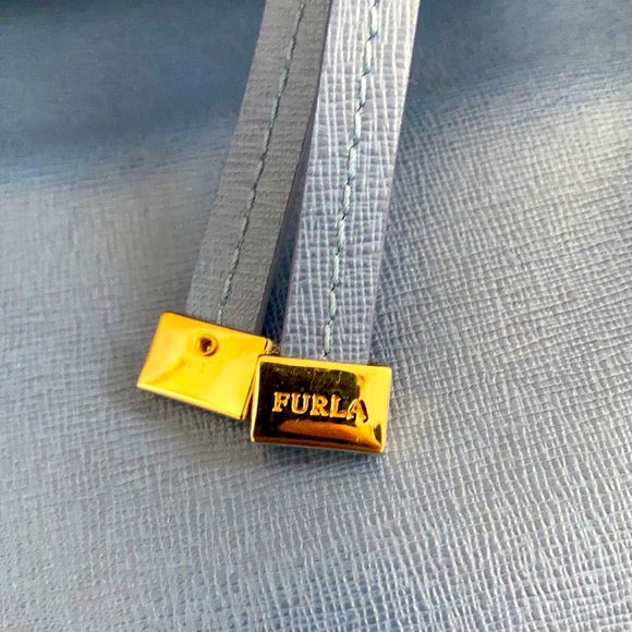 Furla blue leather backpack